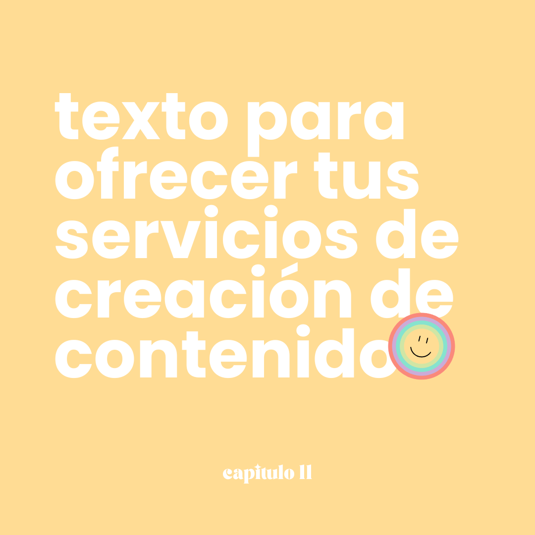 ofrece tus servicios de creación de contenido